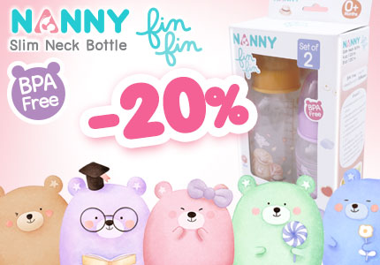 ขวดนม ฟิน ฟิน ลายใหม่ จาก Nanny ลด 20% ขวดนม ฟิน ฟิน ลายใหม่ จาก Nanny ลด 20%